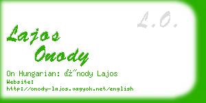 lajos onody business card